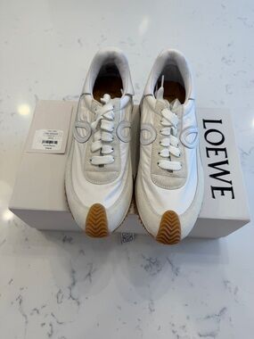 Loewe Wavy Rubber Sole Slides in Ochre